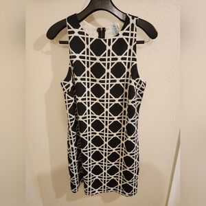 Everly Monochrome Geometric Mini Dress